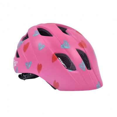 Κράνος Παιδικό SAFETY LABS FIONA με Φωτάκι LED Pink Hearts (48-53cm)