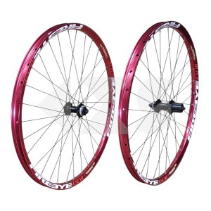 &Sigma;&epsilon;&tau; &Tau;&rho;&omicron;&chi;ώ&nu; MTB FIREEYE Excelerant 650B 32mm - 27.5'' - Shimano HB-TX505 Disc Center Lock 32H Red Ano.
