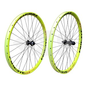&Sigma;&epsilon;&tau; &Tau;&rho;&omicron;&chi;ώ&nu; MTB FIREEYE Excelerant 650B 35mm - 27.5'' - Shimano HB-TX505 Disc Center Lock 32H Neon Yellow