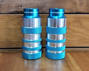 NOS &Alpha;&nu;&alpha;&beta;&alpha;&tau;ή&rho;&epsilon;&sigmaf; ODYSSEY BIG FOOT Alloy Pegs 3/8 - 10mm Blue/Silver