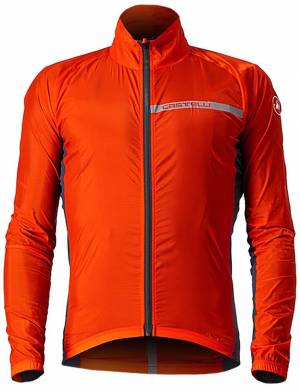 &Alpha;&nu;&tau;&iota;&alpha;&nu;&epsilon;&mu;&iota;&kappa;ό Castelli Squadra Stretch Jacket - Fiery Red / Dark Grey