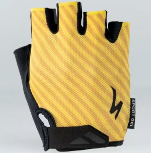 &Gamma;ά&nu;&tau;&iota;&alpha; Specialized Body Geometry Sport Gel Short Finger Gloves Brassy Yellow Stripe