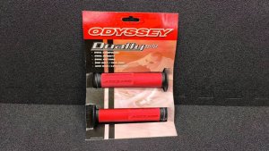 NOS/NIB &Chi;&epsilon;&iota;&rho;&omicron;&lambda;&alpha;&beta;έ&sigmaf; Odyssey Dually BMX Grips Red
